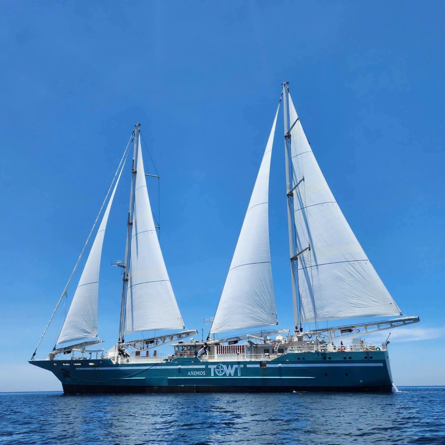 Sailing cargo vessel representing the Atlantis project