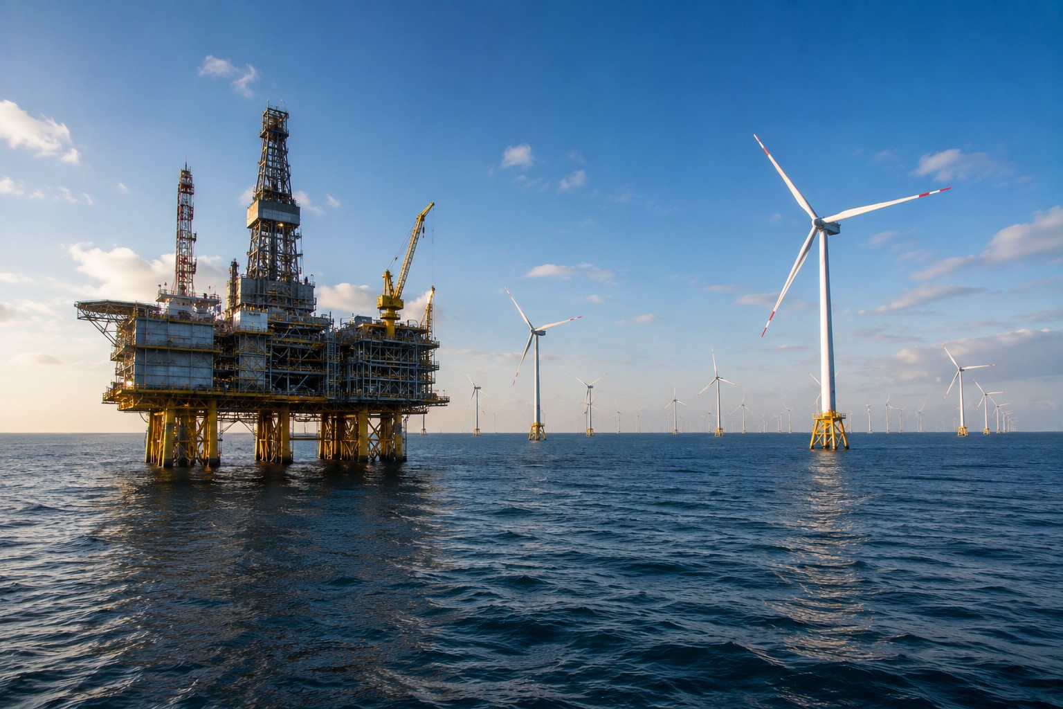 Offshore energy platform and wind farm