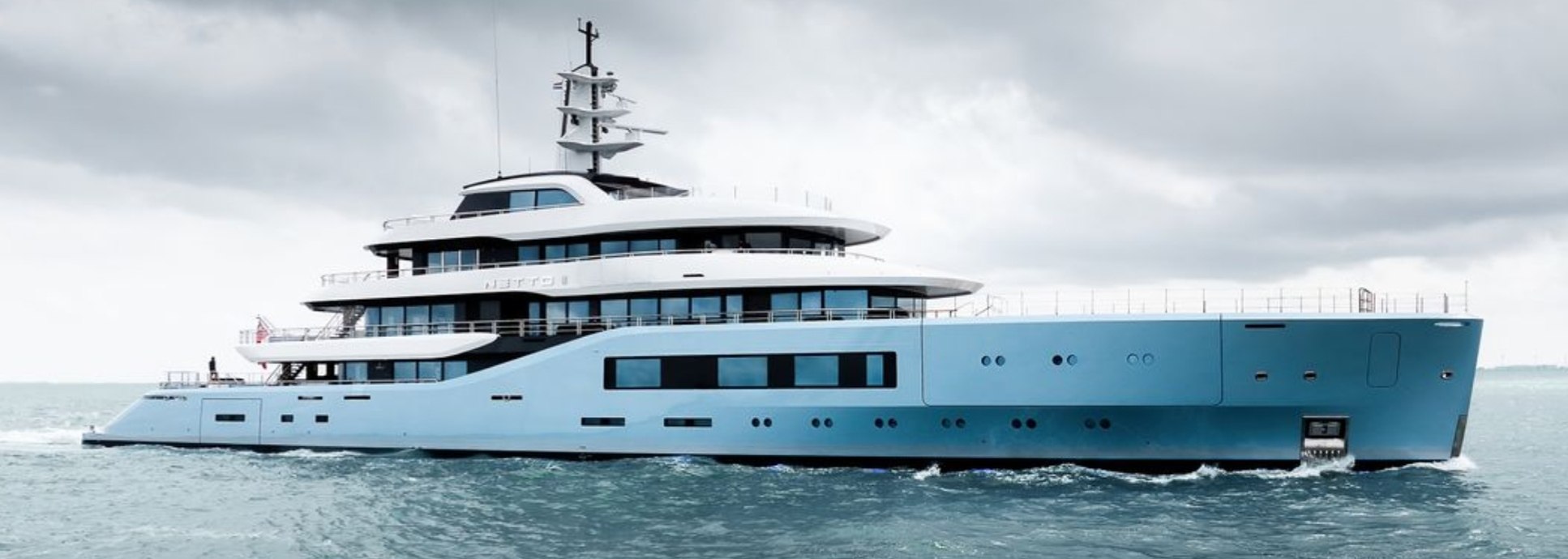 80-metre M/Y Netto II underway following delivery